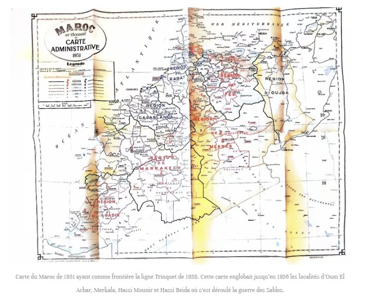 الخريطة الإدارية للمغرب سنة 1951